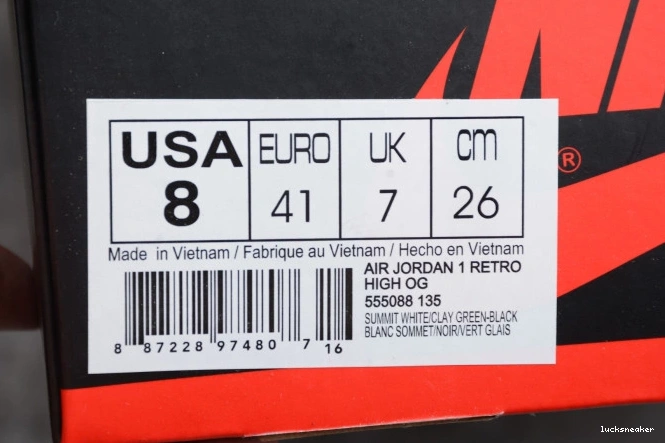Reps LUCY 1 Clay High 555088-135 Air Green Jordan OG Retro 0814